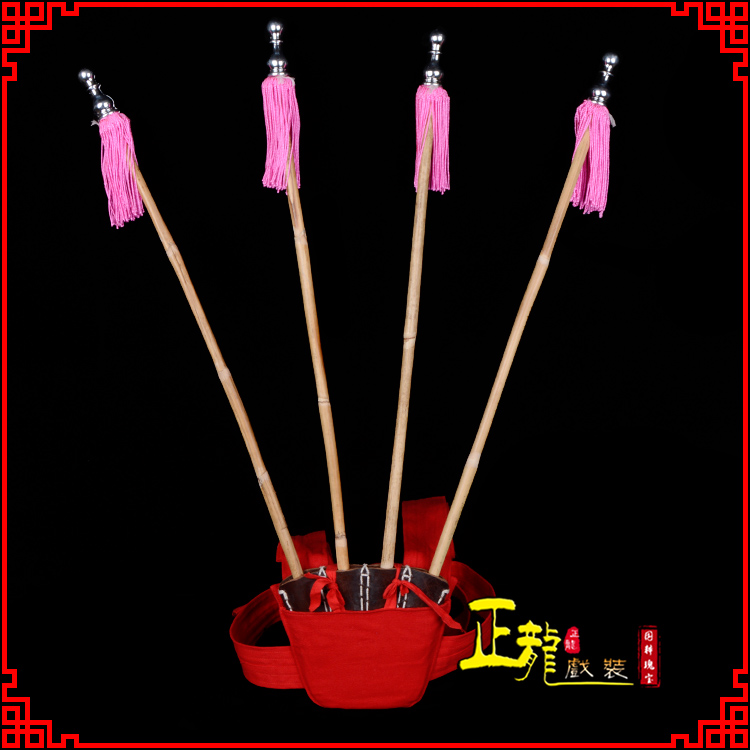 武宣戏装戏曲用品靠旗男女大靠 靠板 正宗牛皮旗杆旗架