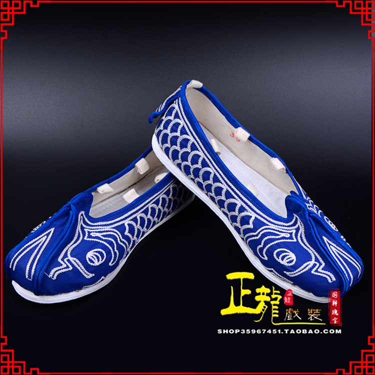 武宣戏鞋舞台演出鞋水路英雄三义斋布底鱼鳞洒