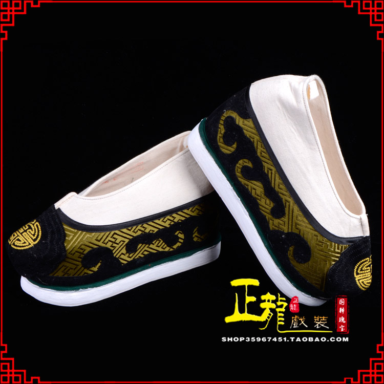 武宣戏鞋方口鞋老生鞋老旦鞋三义斋纸底内高福字履