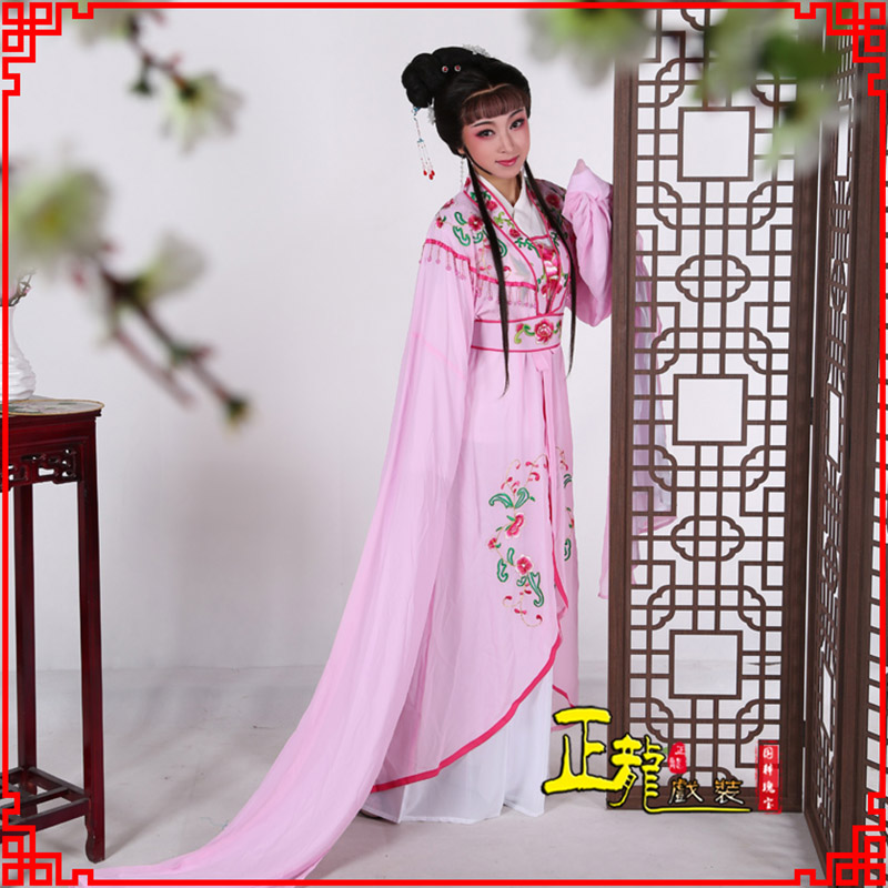 武宣花旦黄梅戏服古装戏服水袖戏剧假云肩长披